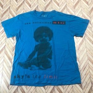 The Notorious BIG Sky’s The Limit Brooklyn Mint Blue Tee. 100% Cotton Size Large